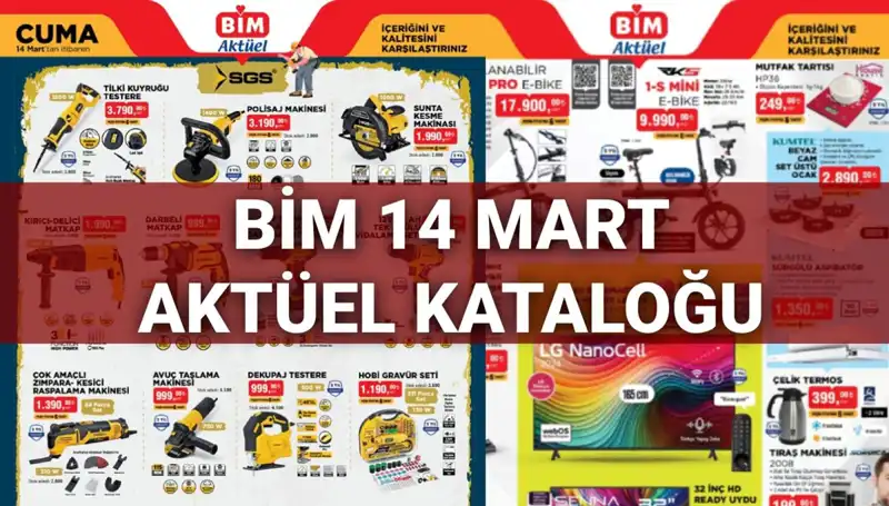 BİM 14 Mart Cuma Aktüel Kataloğu ile Yeni Ürünler Geliyor