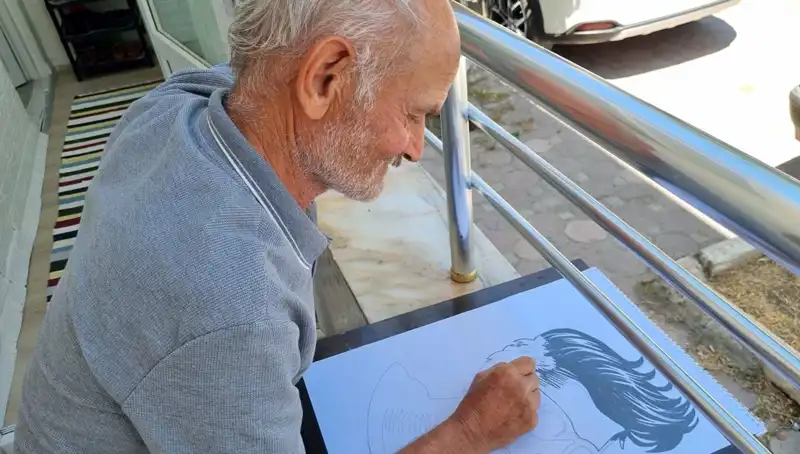 Emekli Oldu, Yeteneğini Keşfetti: Çizimleriyle Göz Dolduruyor