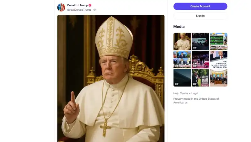 Trump, Papalık ile Gündemde: Kendine Ait Bir Fotoğrafla Dikkat Çekti